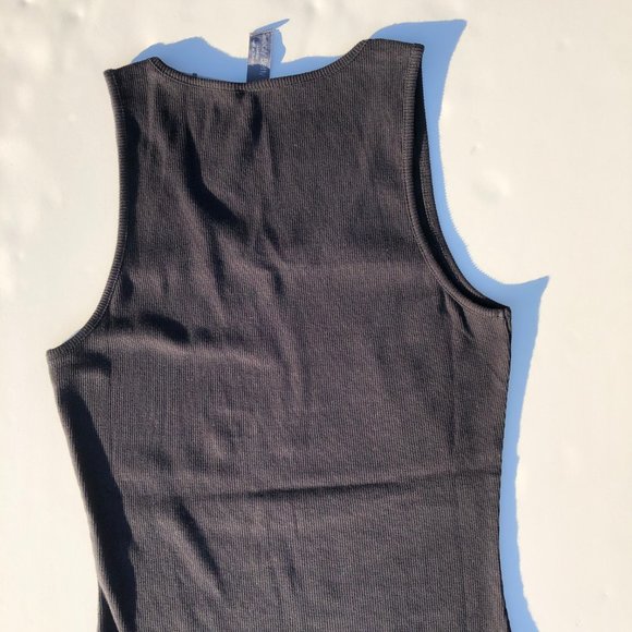 Sweaty Betty London Mantra Yoga Vest Ribbed Scp Neck Tank Top Poly Blk Sz M NWT - Picture 5 of 10